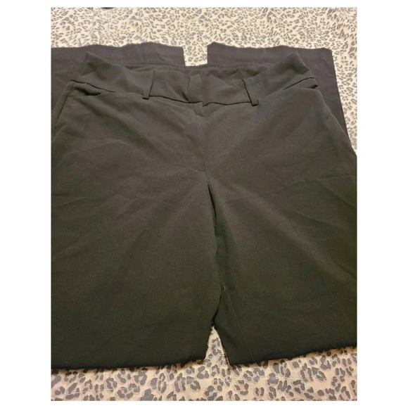 Time and Tru Dress Pants Women's Size 12 Black Flat Front Slant Pockets (F) - Picture 1 of 5
